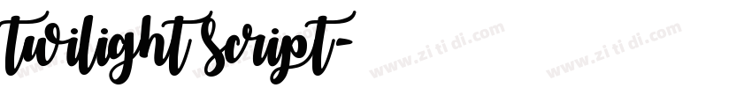 twilight script字体转换
